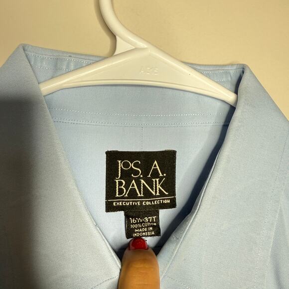 Lot of 2 Jos A Bank Executive Collection Men Shirts 16 1/2-37 Blue Office Preppy - Picture 7 of 15